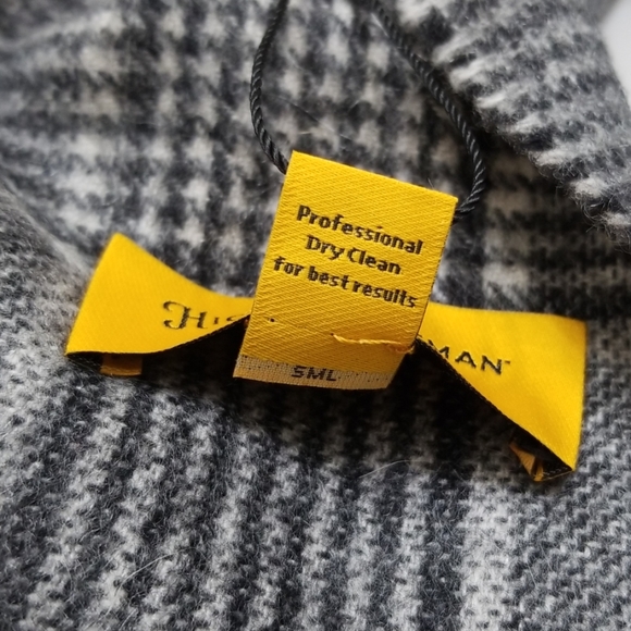 NWT Hickey Freeman Glen Plaid Cashmere Scarf - Picture 7 of 8
